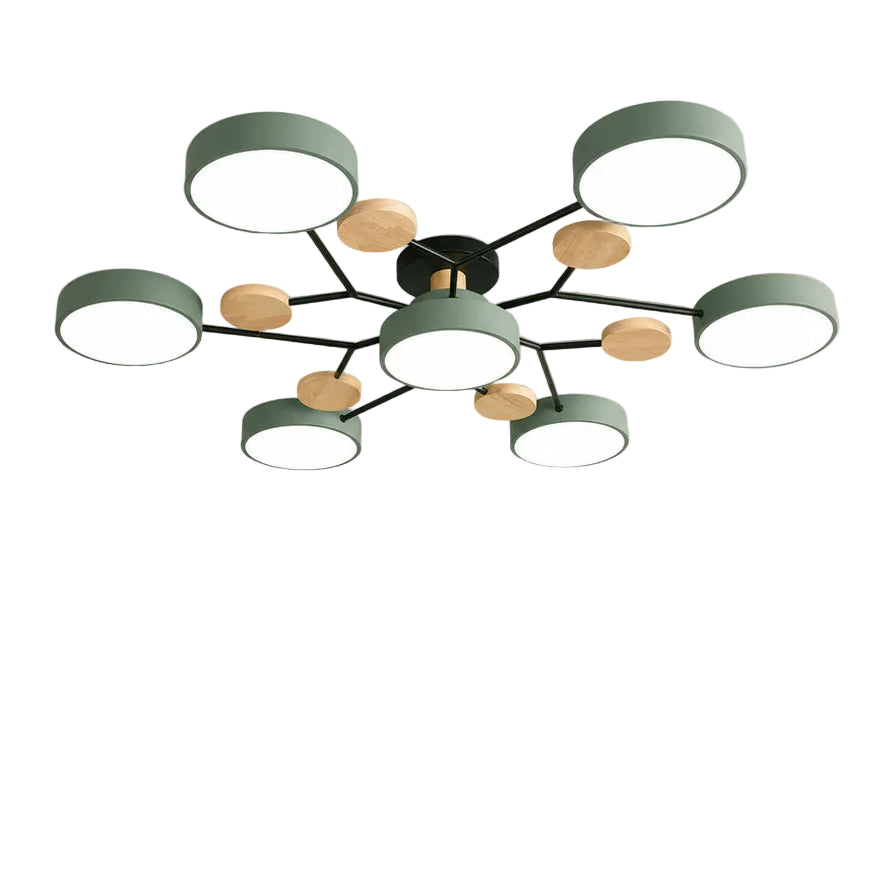 Nordica Modern LED Branch Ceiling Light Scandinavian Semi-Flush Mount