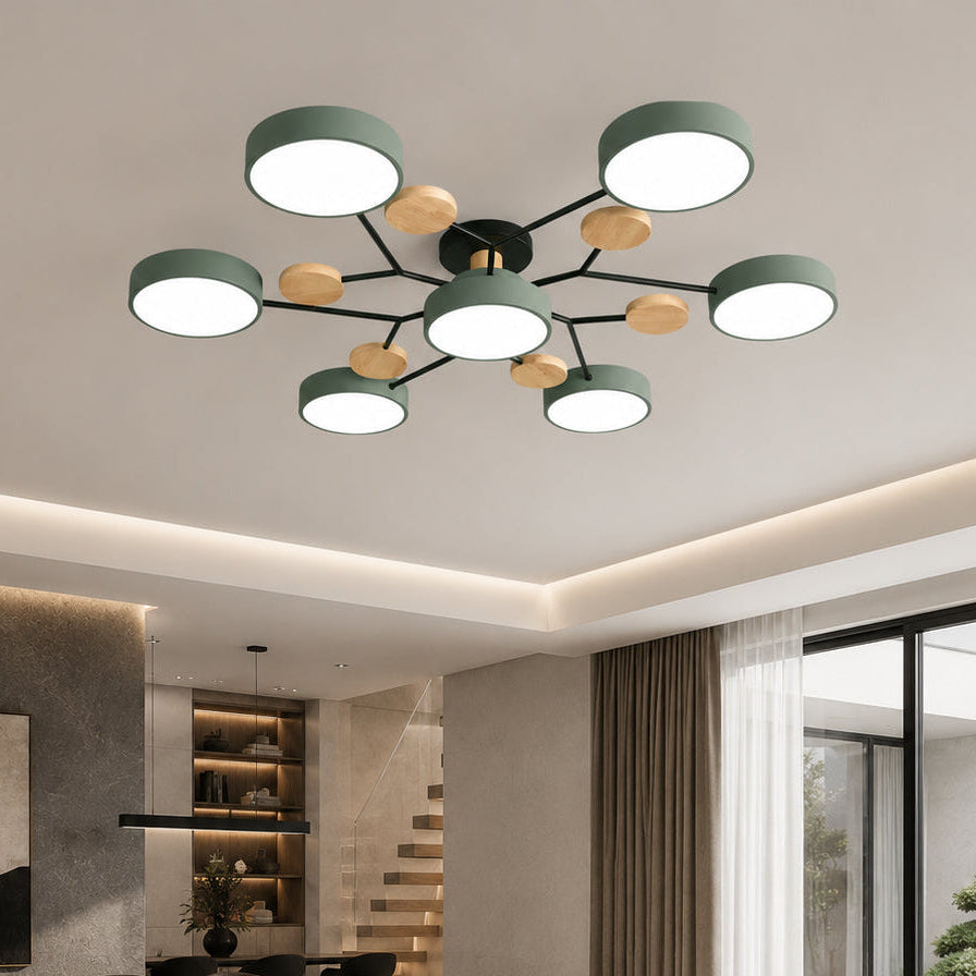 Nordica Modern LED Branch Ceiling Light Scandinavian Semi-Flush Mount